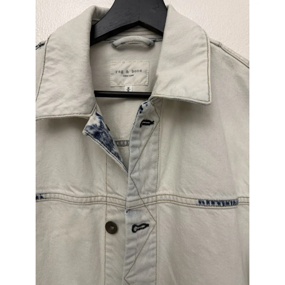 Rag & Bone Owen Trucker Jacket Men’s Sz M Light Blue  Street Urban‎ Country Y2K